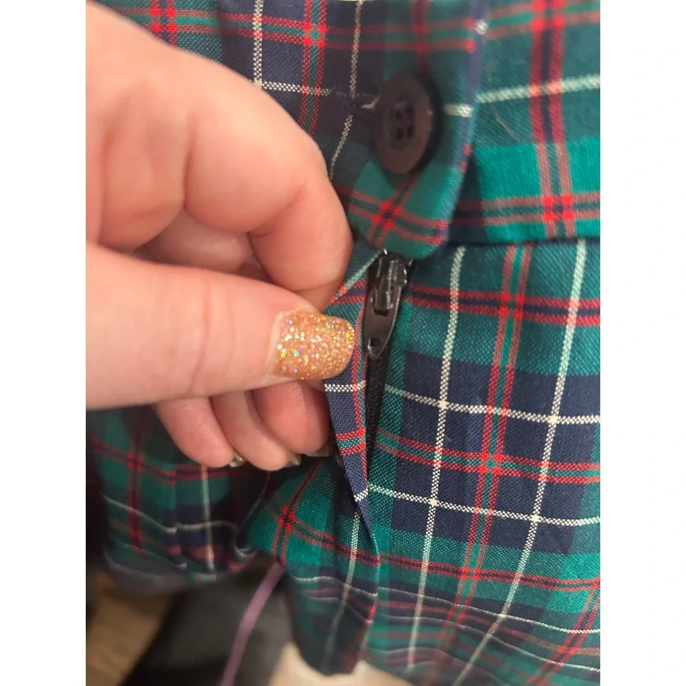 Pendleton Pleated Skirt Green Plaid Wool USA Vintage School Girl Prep Kids 8‎
